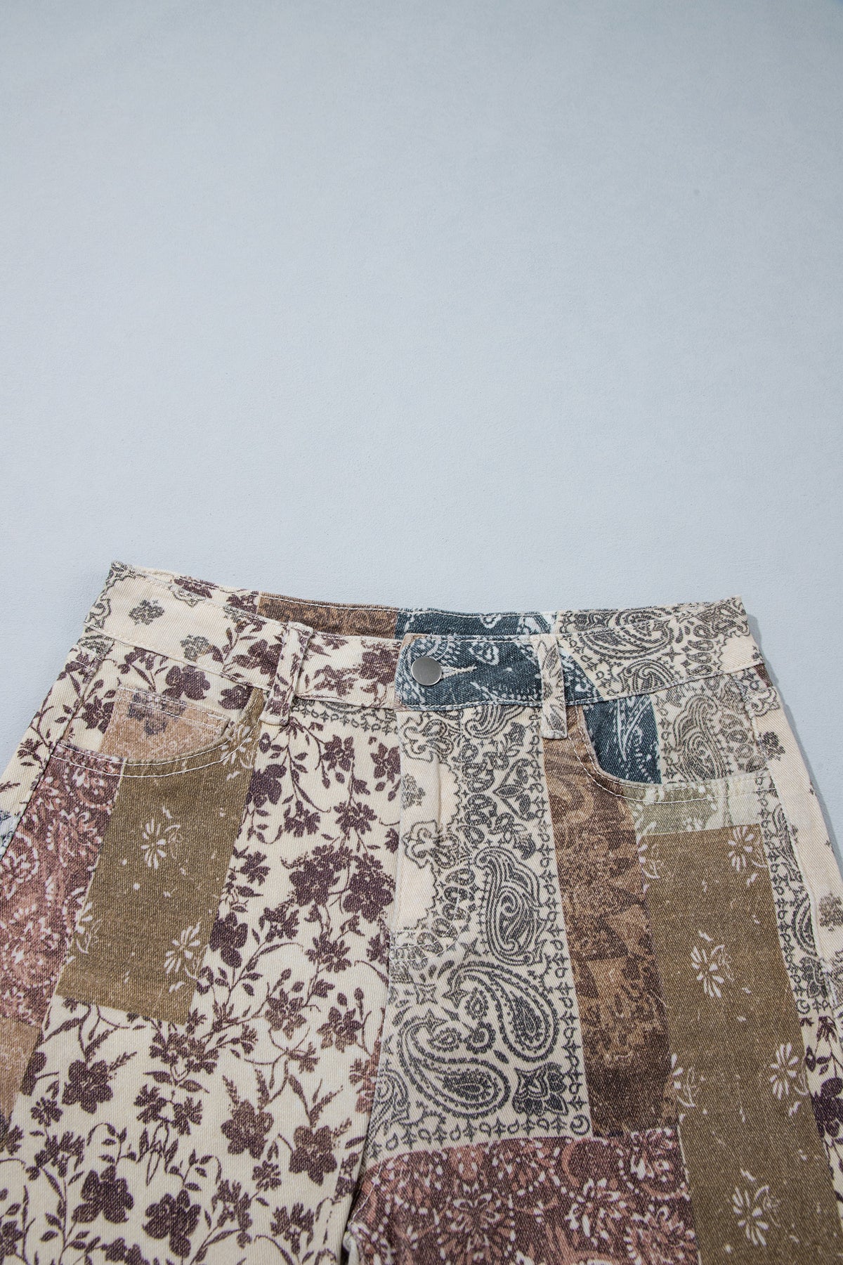 Western Patchwork Wide Leg Jeans - PRE ORDER