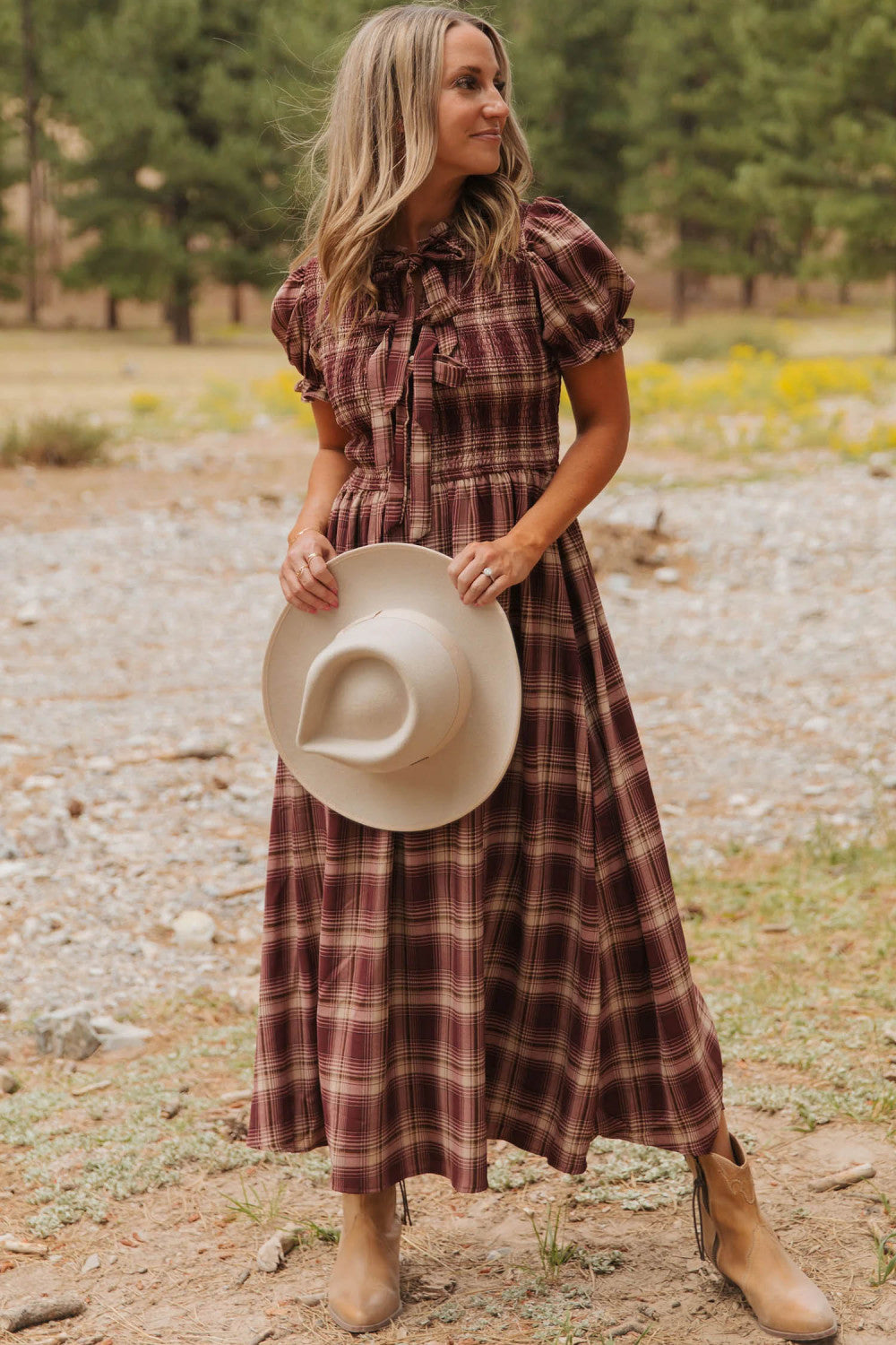 Southern Plaid Charm Dress - PRE ORDER