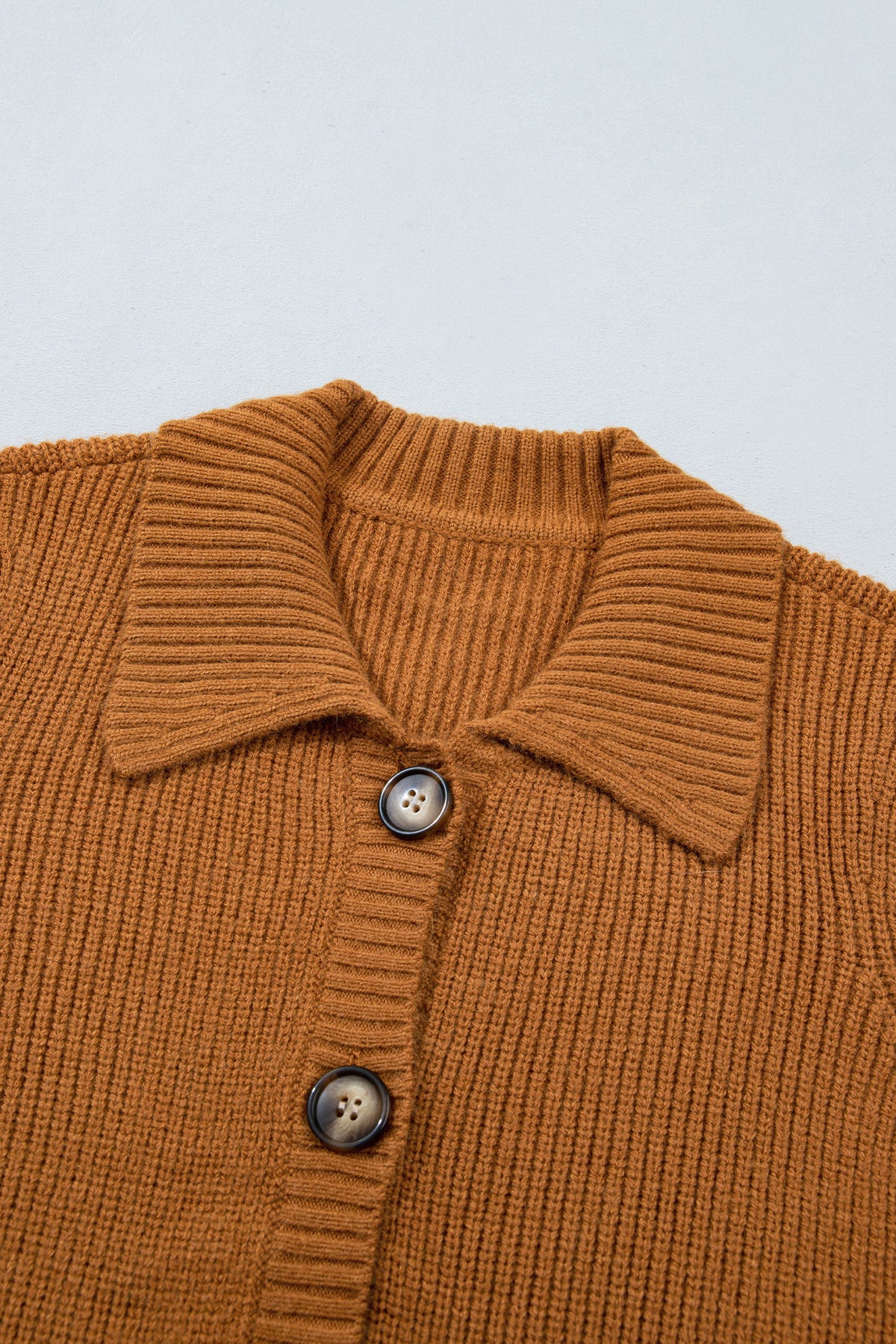 Chestnut Charm Button-Up Sweater - PRE ORDER