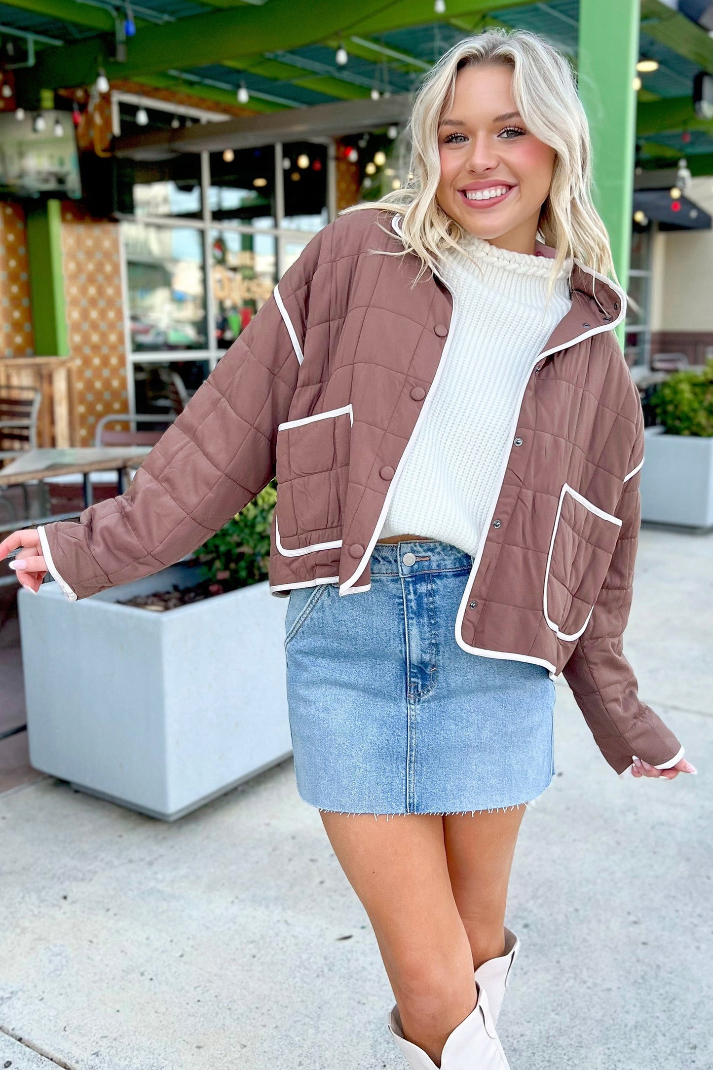 Mauve Meadow Quilted Jacket - PRE ORDER