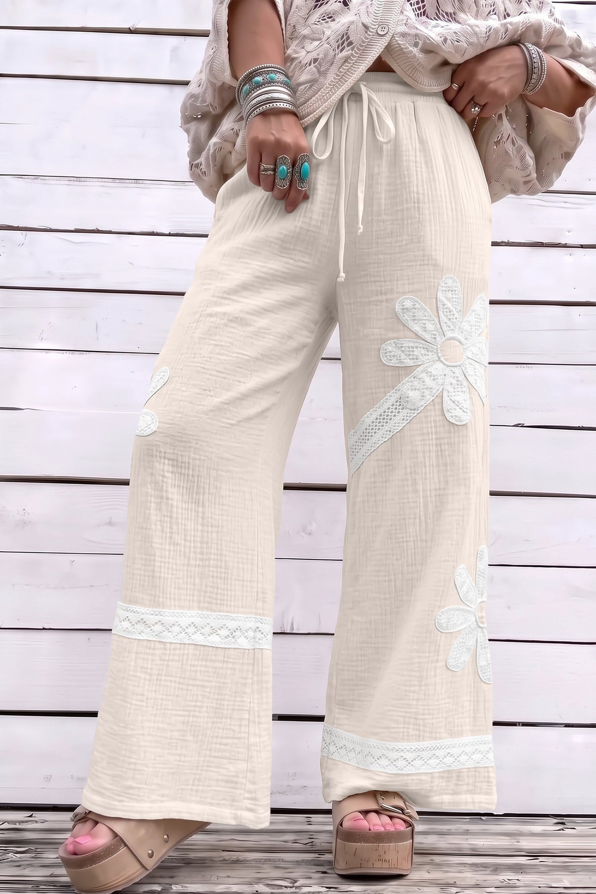 Boho Bloom Lace Pants - PRE ORDER