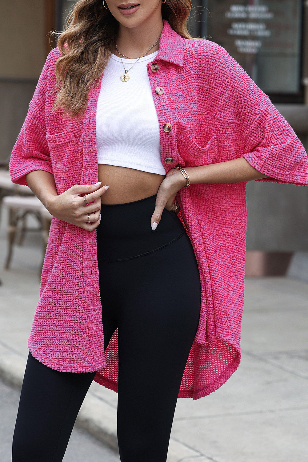 Cotton Candy Waffle Knit Top - PRE ORDER
