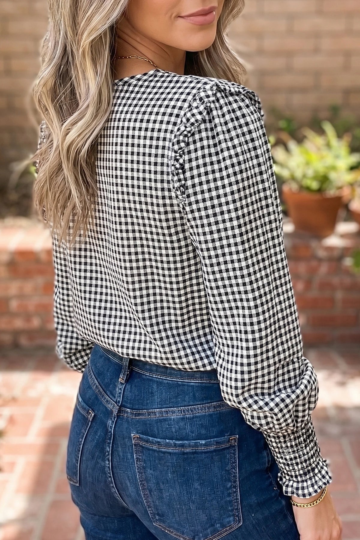 Southern Gingham Ruffle Top - PRE ORDER