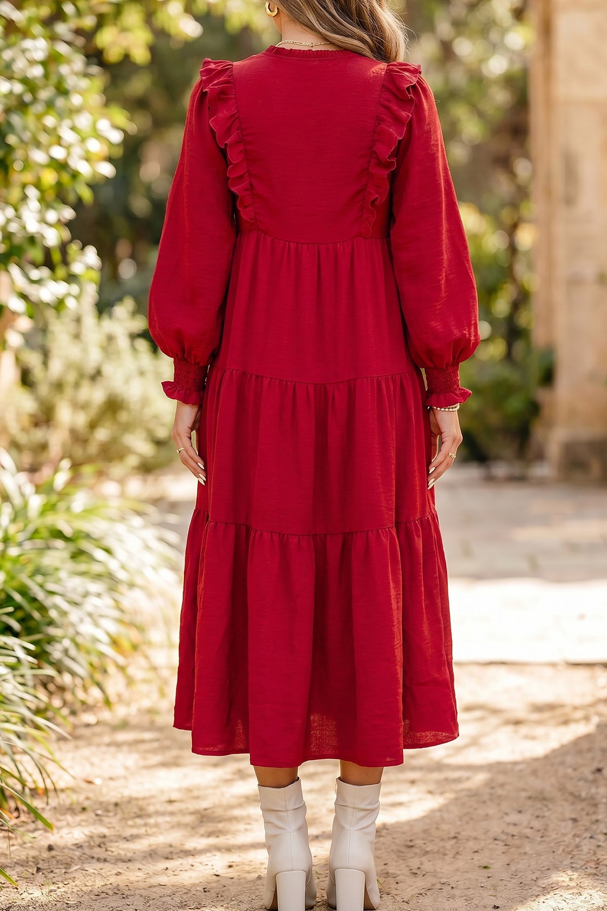 Simply Merry Red Ruffle Dress - PRE ORDER