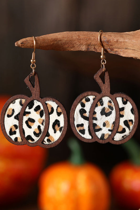 Wood Pumpkin Earrings - PRE ORDER