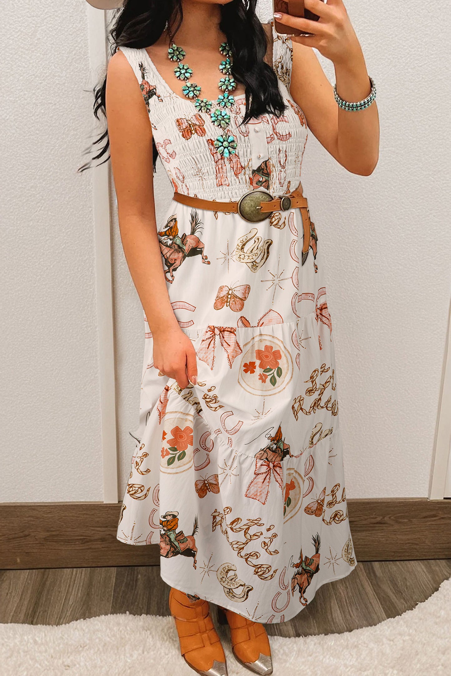 Lucky Horseshoe Tiered Dress - PRE ORDER