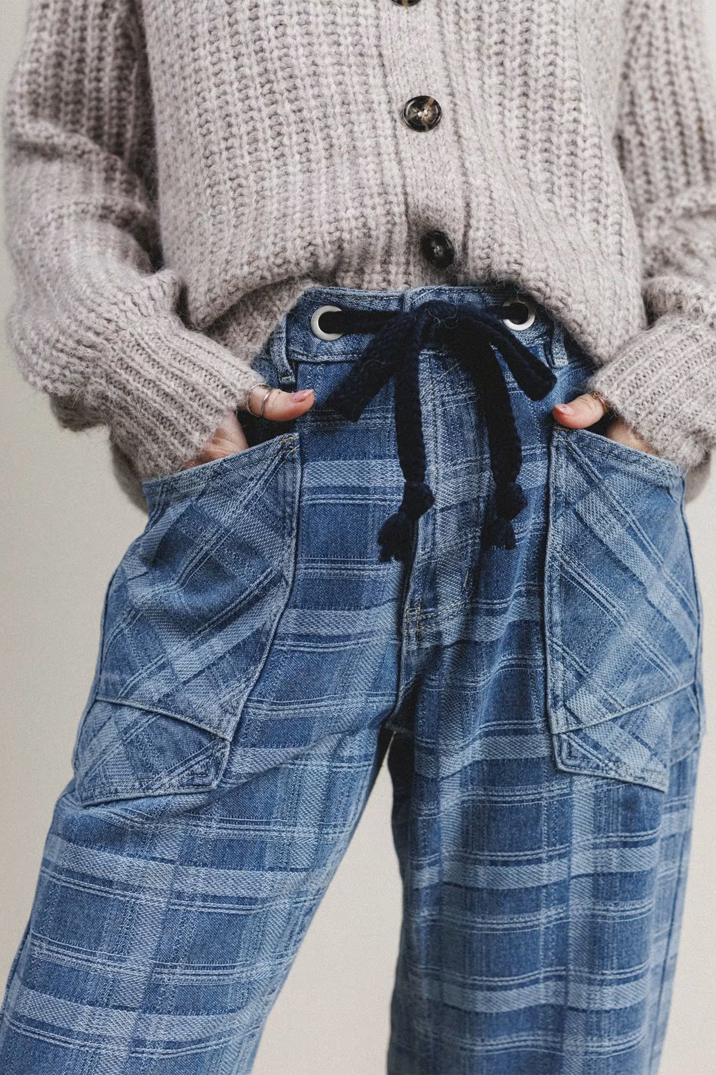 Country Roads Plaid Jeans - PRE ORDER
