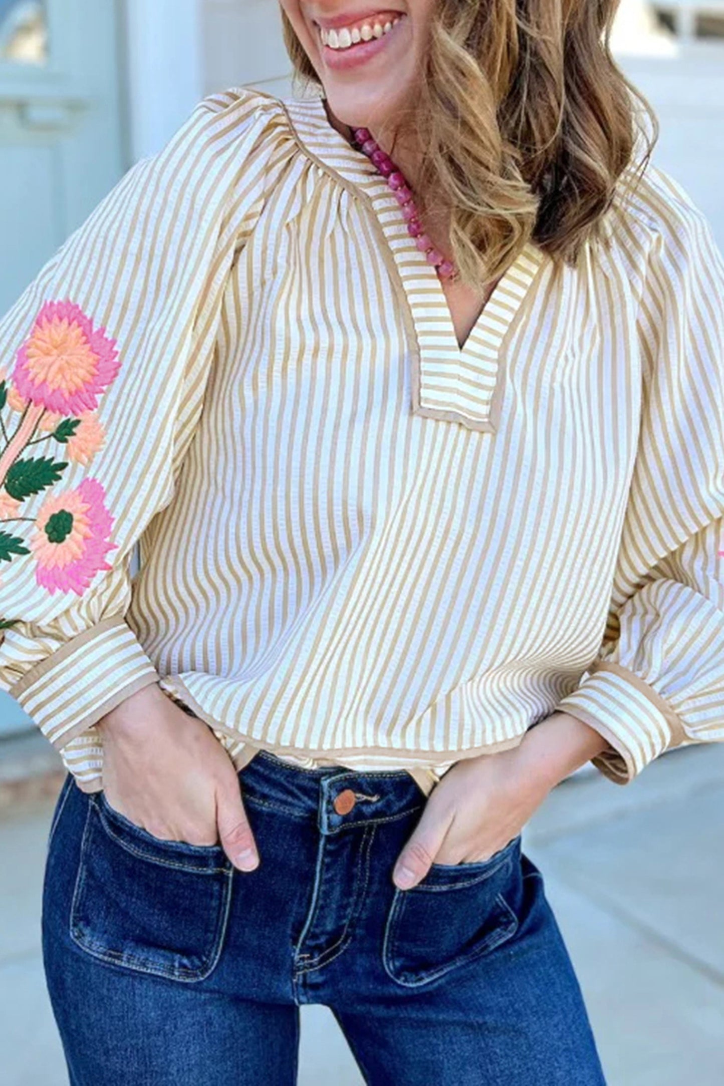 Southern Bloom Stripe Top - PRE ORDER