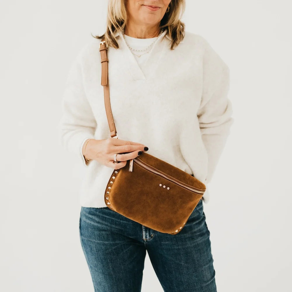 Sabrina Studded Suede Bum Bag - PRE ORDER