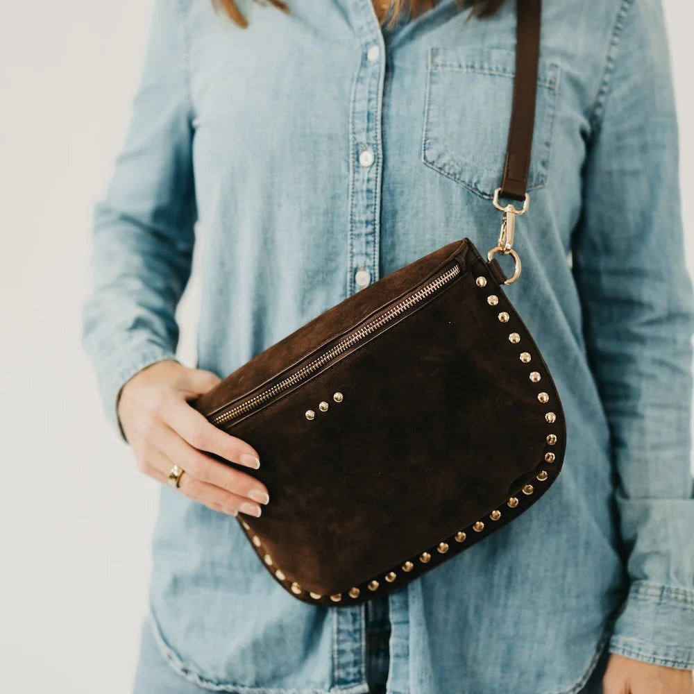 Sabrina Studded Suede Bum Bag - PRE ORDER